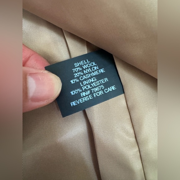 ''Vtg Anne Klein Ladies Coat Size 8， color Camel, cashmere - Picture 12 of 13